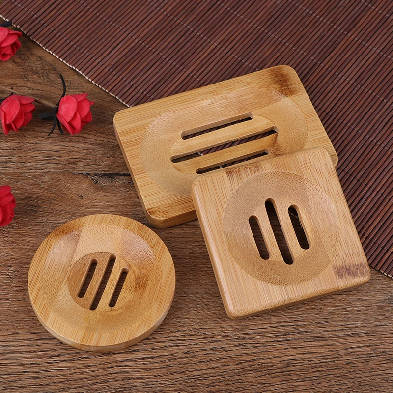 

8 Styles Wooden Soap Container Travel Wood Soap Box Shower Plate Bathroom Soap Holder Natural Carbide Wood Soap Dish