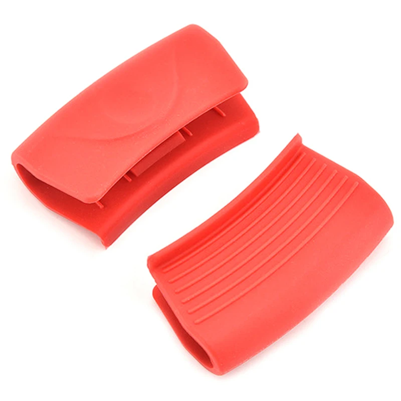 

2pcs/set Silicone Heat Resistant Clip Non-slip Handle Cover Heat Pot Clips New