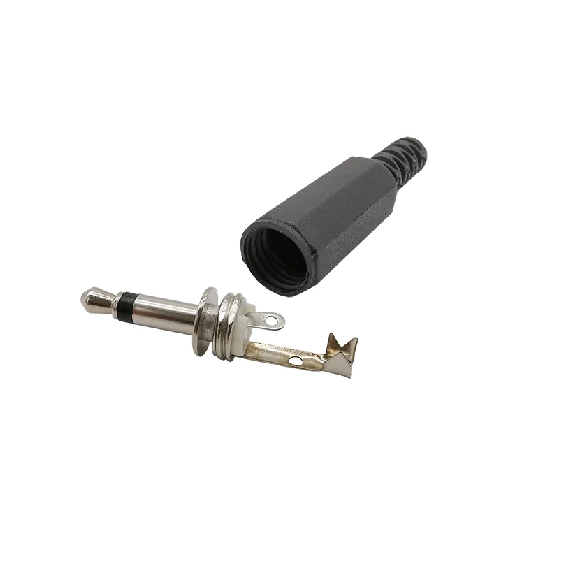 10/20Pcs 3.5mm Mono Plug Audio Connector 3.5 Headphone Male Jack Electric Wire Terminals Adapter For DIY Earphone - купить по