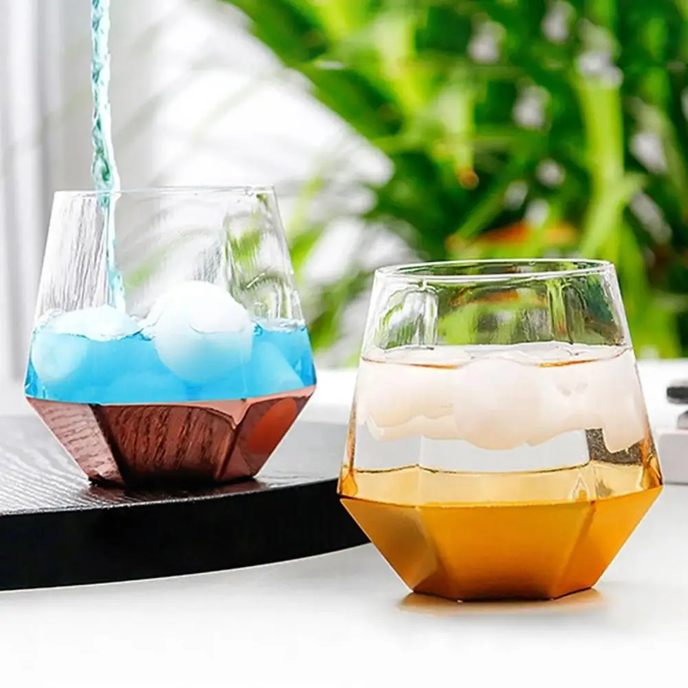 

Dropshipping Juice Cup Decorative Easy-carrying Crystal Coffee Mug for Bar