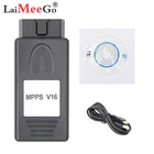 Высокая функция Профессиональный ECU чип тюнинг MPPS V16 Checksum CAN Flasher Remap OBDII ECU программист MPPS черный для EDC 151617