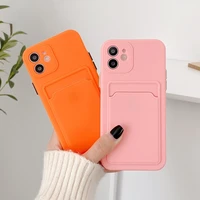 soft silicone wallet phone case for iphone 12 mini x xr xs max 7 8 plus se2 card holder bag cover for iphone 12 11 pro max funda