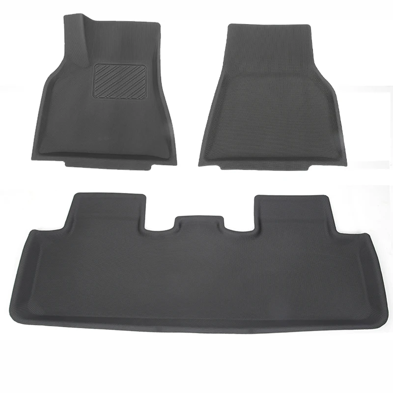 

3PCS Car Floor Mats for Tesla Model 3/Y XPE TPR Black Foot Mat 3pcs Car Interior Non-slip Modified Floor Pads 2021 Dropship