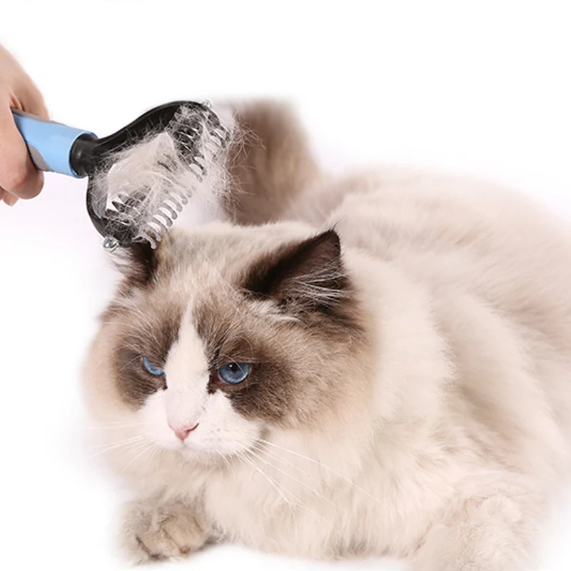 Щетка для удаления шерсти домашних животных расческа из нержавеющей стали