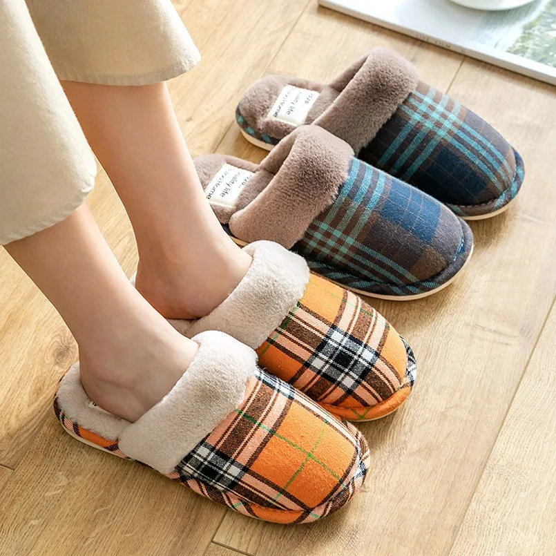 

Women Men Fluffy Slippers Plush Couples Home No-slip Winter Warm House Indoor Cotton Shoes Boys Girls Faux Fur Slides Zapatillas