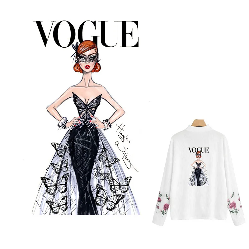 Виниловые наклейки модные с теплопередачей железными заплатками для одежды