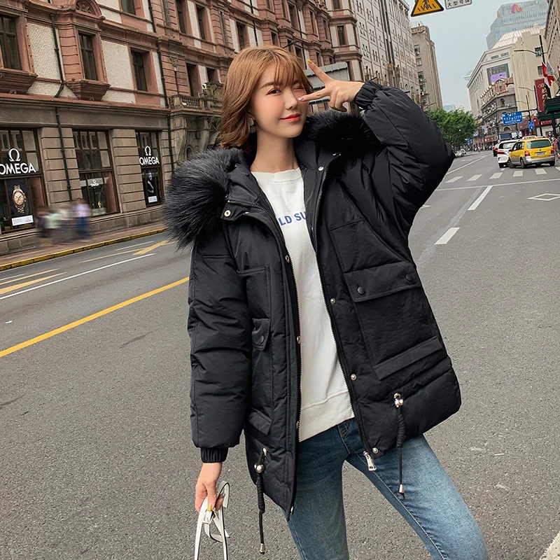 2019 зимняя женская одежда Легкая короткая утепленная с хлопковой подкладкой Bestie.
