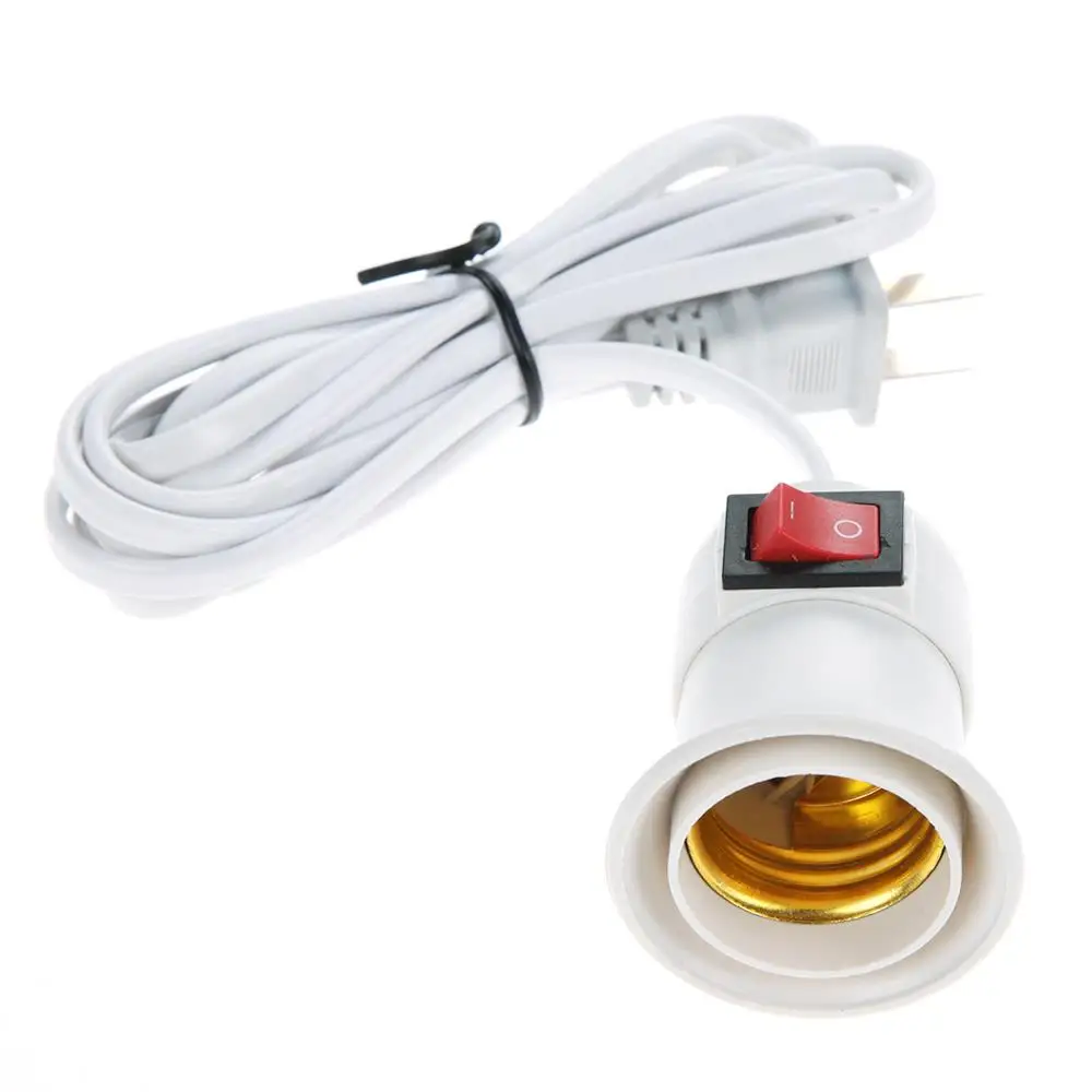 

Lamp Holder E27 White with Switch LED Light Modern Cable Cord Plug Light Holder Bulb Holder 230CM Home Decoration Durable