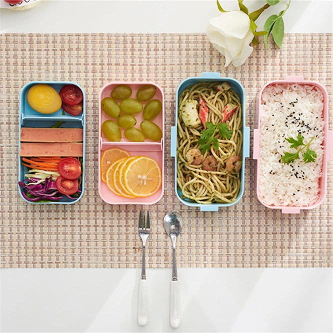 Портативная коробка для завтрака Bento из здорового материала 100 шт. коробки
