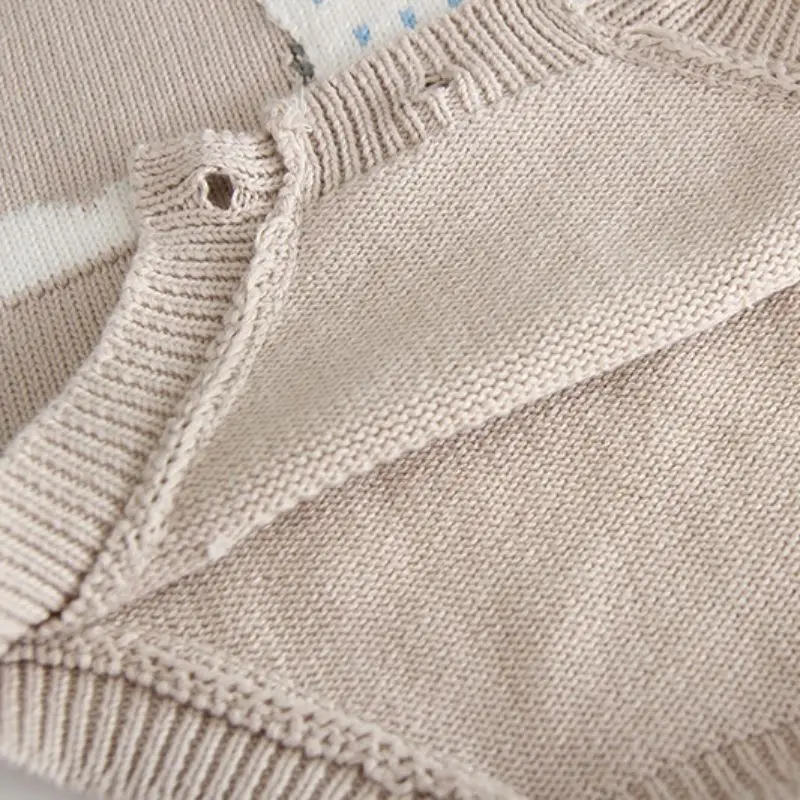 Детский хлопковый комбинезон без рукавов для маленьких девочек милый Вязаный с