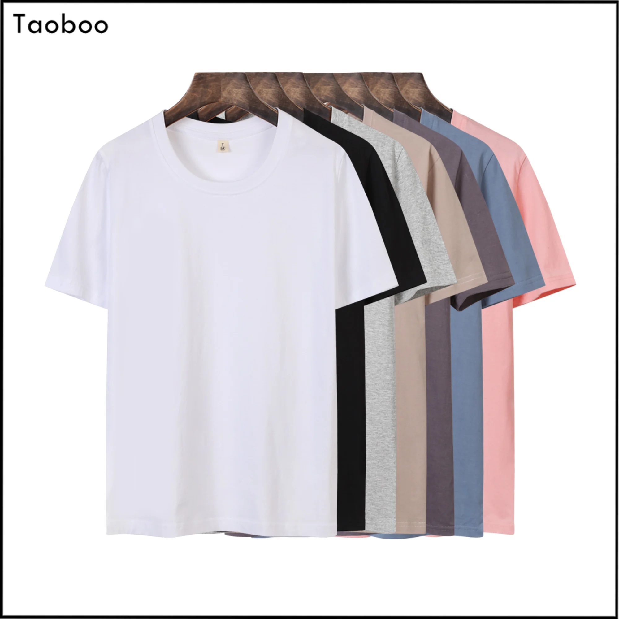 Мужская Однотонная футболка из 2021 хлопка с круглым вырезом лето 100% | одежда