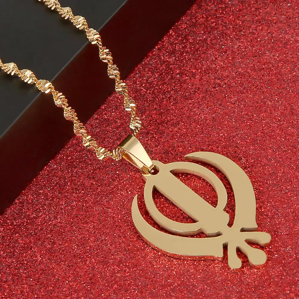 Модное сикхисское ожерелье из нержавеющей стали серебряного цвета сикх Ханда