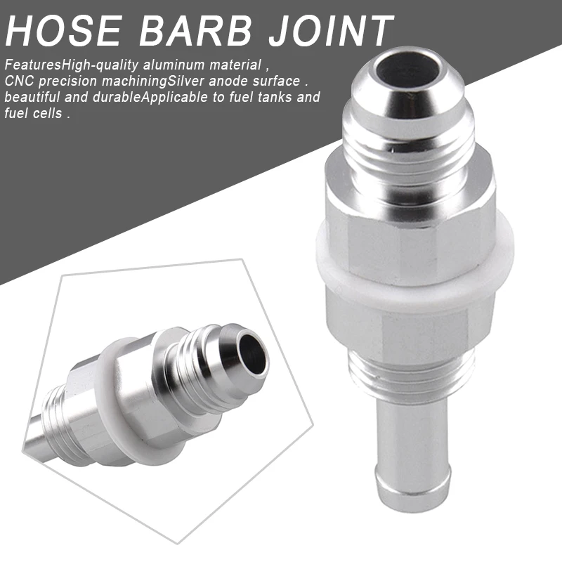 

Spot Barb Fitting Connector Male Bulkhead Flare for AN6-5/16 Barb Hose Fitting Fuel Tank Car Styling