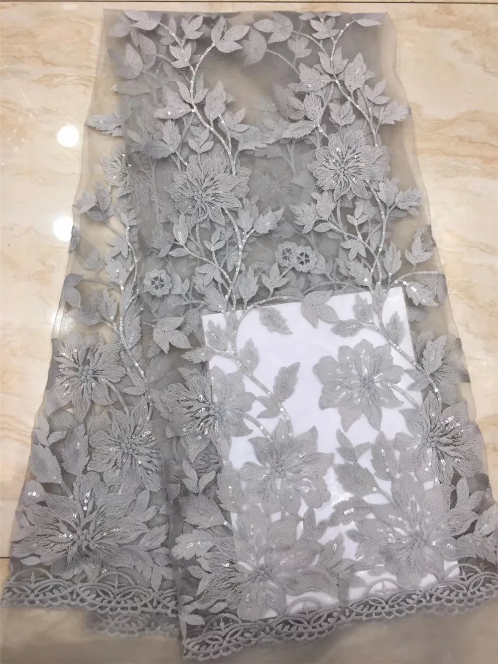 African Net Sequins Laces 5yard Latest Nigerian 2019 Baby Pink Sequin Fabric For Sewing Dress Tulle Lace X8 | Дом и сад