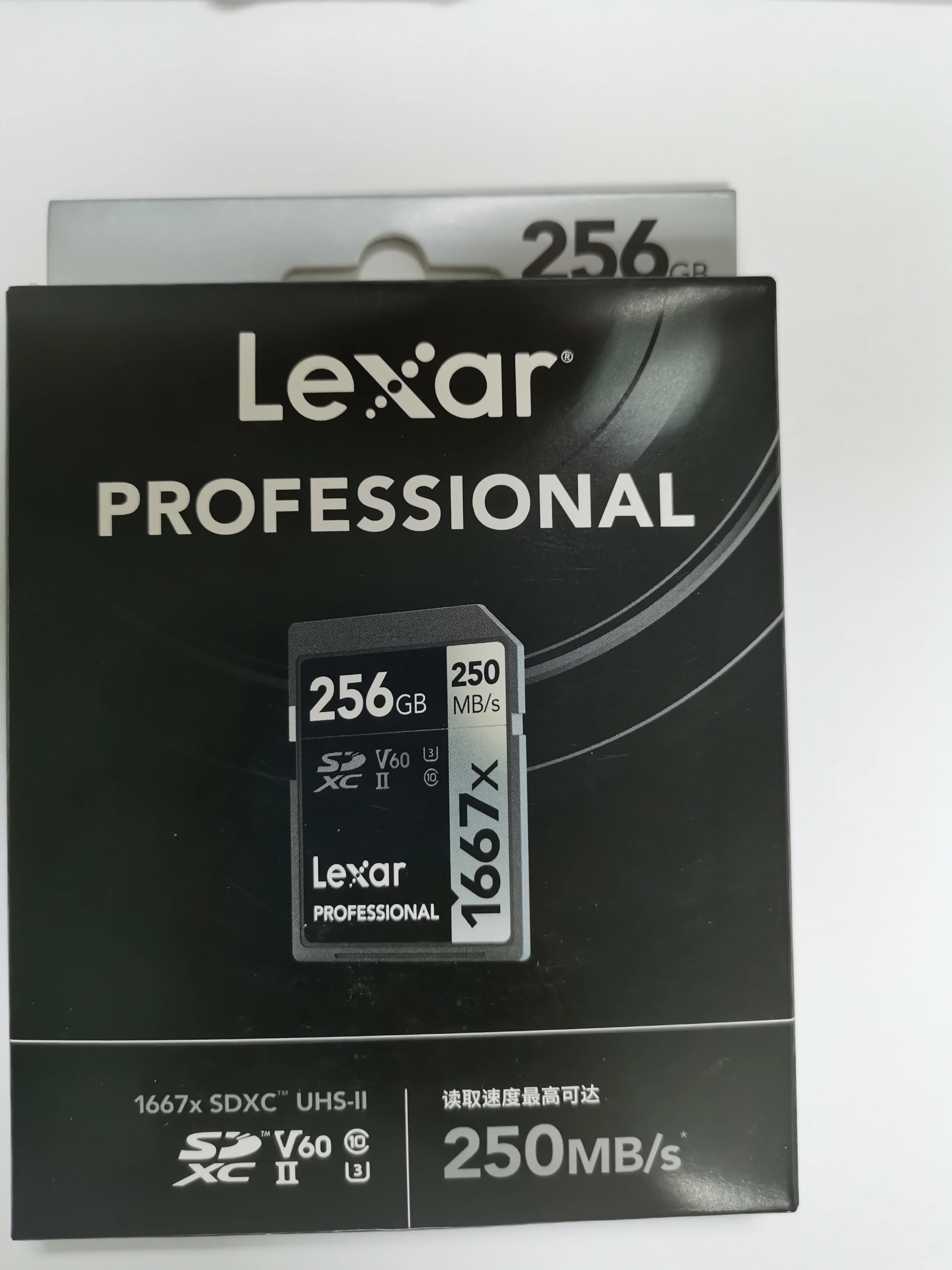 Карта памяти Lexar Original 1667X SDXC 256 ГБ флэш-память 250 МБ/с. высокоскоростная карта V60 UHS-II