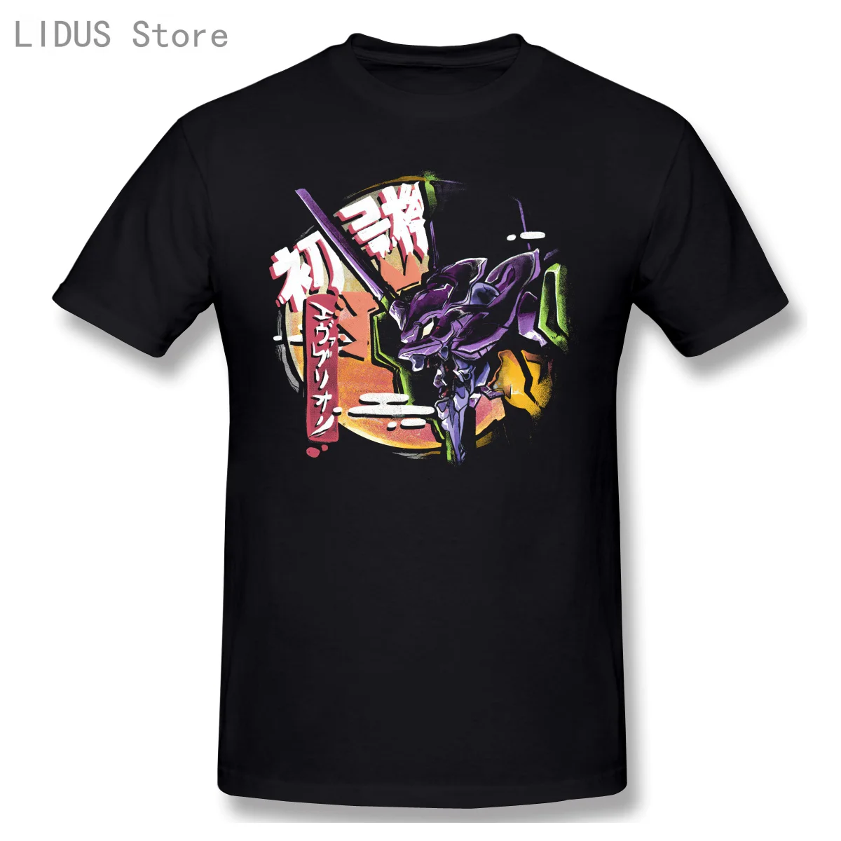 

2021 Fashion Graphic T-shirt Cartoon Anime Evangelion EVA 01 Short Sleeve Casual Men O-neck 100% Cotton T shirt Tee Tops
