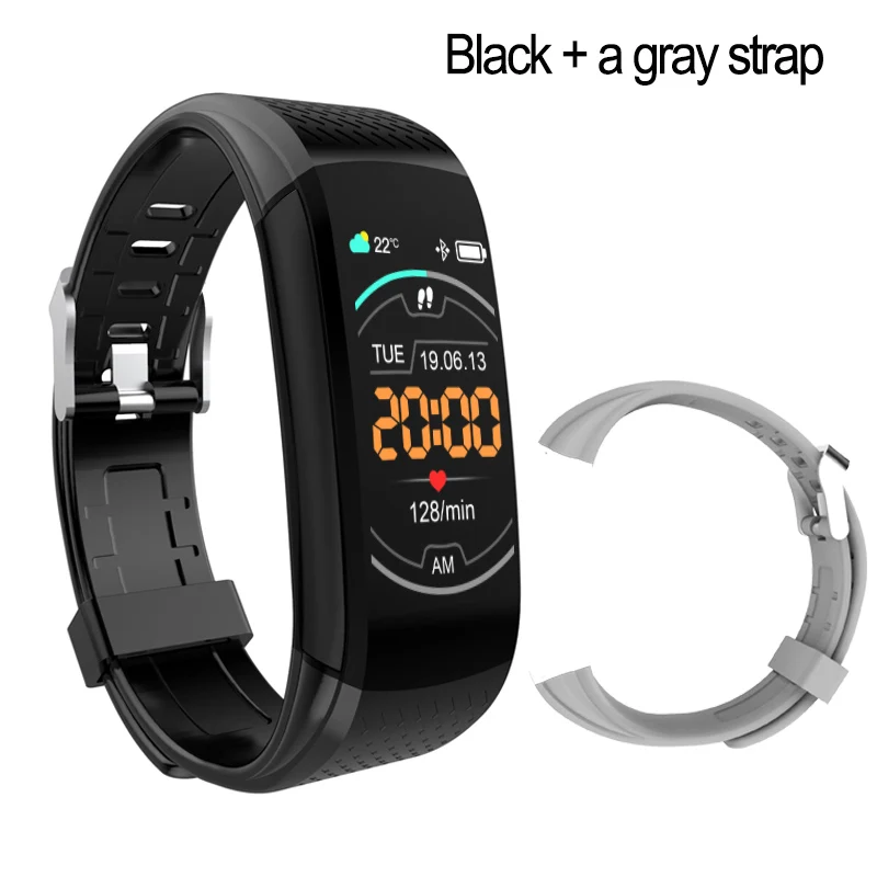 C8 a gray strap Фитнес браслет часы для мужчин и женщин кровяное давление шагомер водонепроницаемый смарт-браслет монитор сердечного ритма браслет для Xiaomi iphone - Цвет: C8 a gray strap