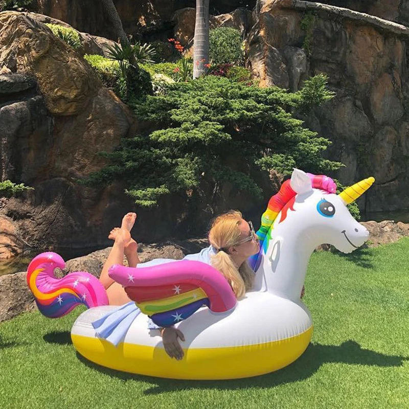 Надувной Радужный Pegasus Единорог 2 м поплавок для бассейна коврик загара круг