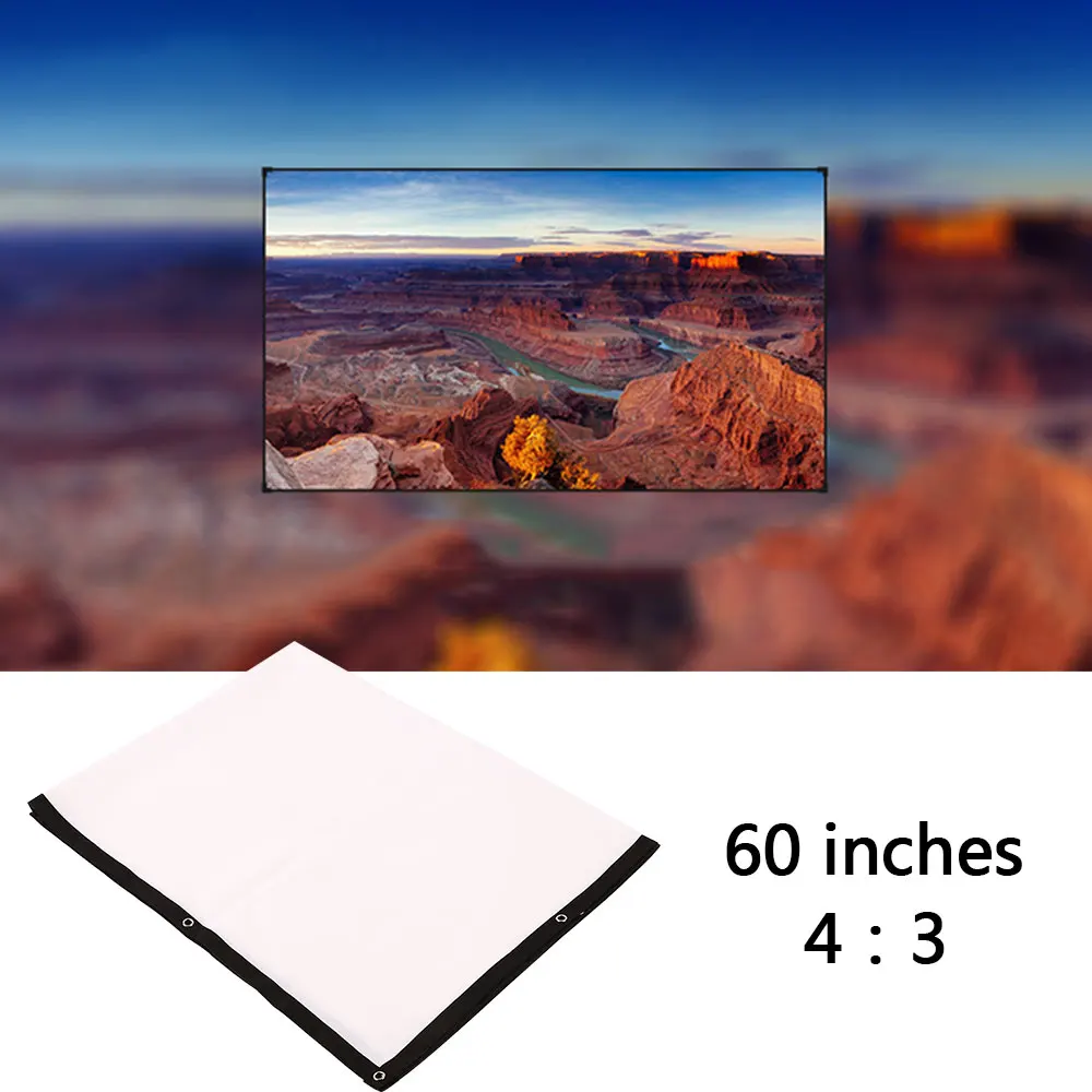 6:10 60 дюймовый окантовкой полиэстер проектор экран ТВ домашний аудио видео вверх