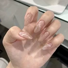 24 шт. накладных ногтей Клей Тип съемный длинный абзац модного маникюра Накладные экономии времени ногти накладные ногти на молнии Wrong extraction