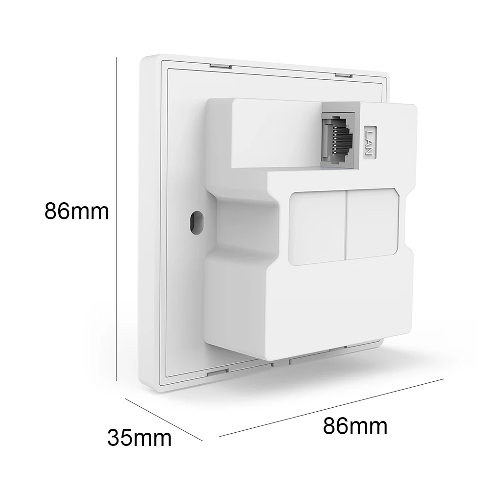 

Tenda W9 1200Mbps Wireless Access Point 11AC 86 Type In-Wall Wireless AP for Hotel Rooms Villa Hospital Wards