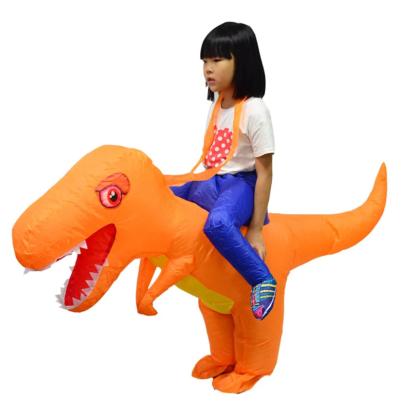 Костюм для езды, 2 размера, надувной динозавр, T-Rex, нарядное платье, Детский костюм на Хэллоуин для взрослых, костюм для вечеринки с драконом, костюм для костюмированной вечеринки с изображением животных