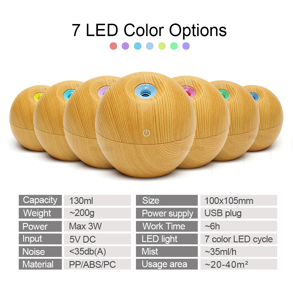 USB 5V ультразвуковой туман увлажнитель воздуха Арома диффузор для эфирных масел