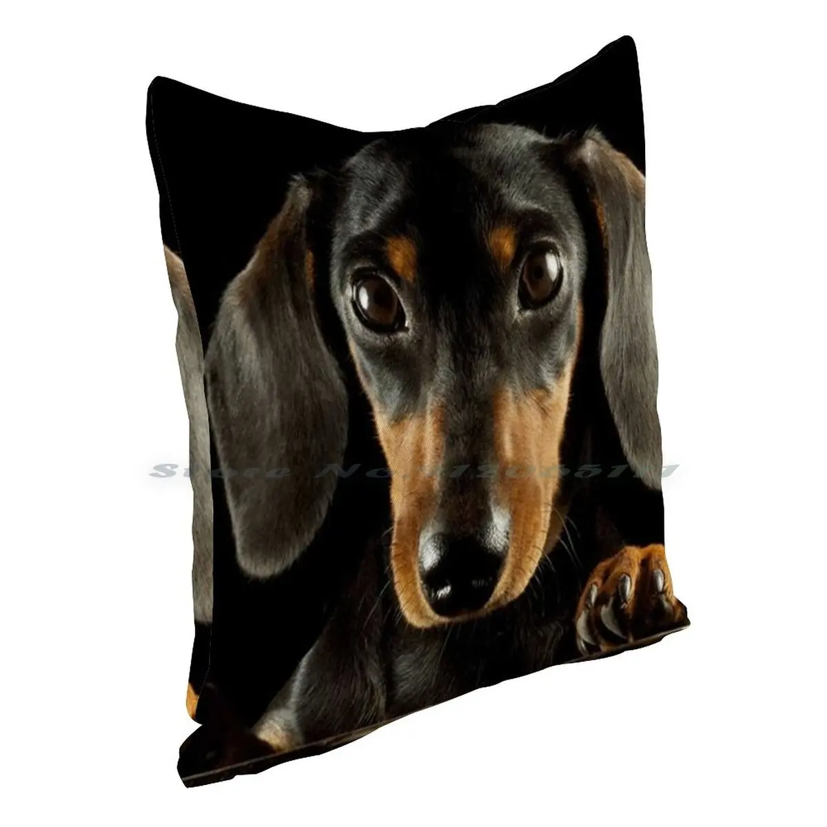 Чехол-наволочка с рисунком таксы и собаки из хлопка льна | Дом сад