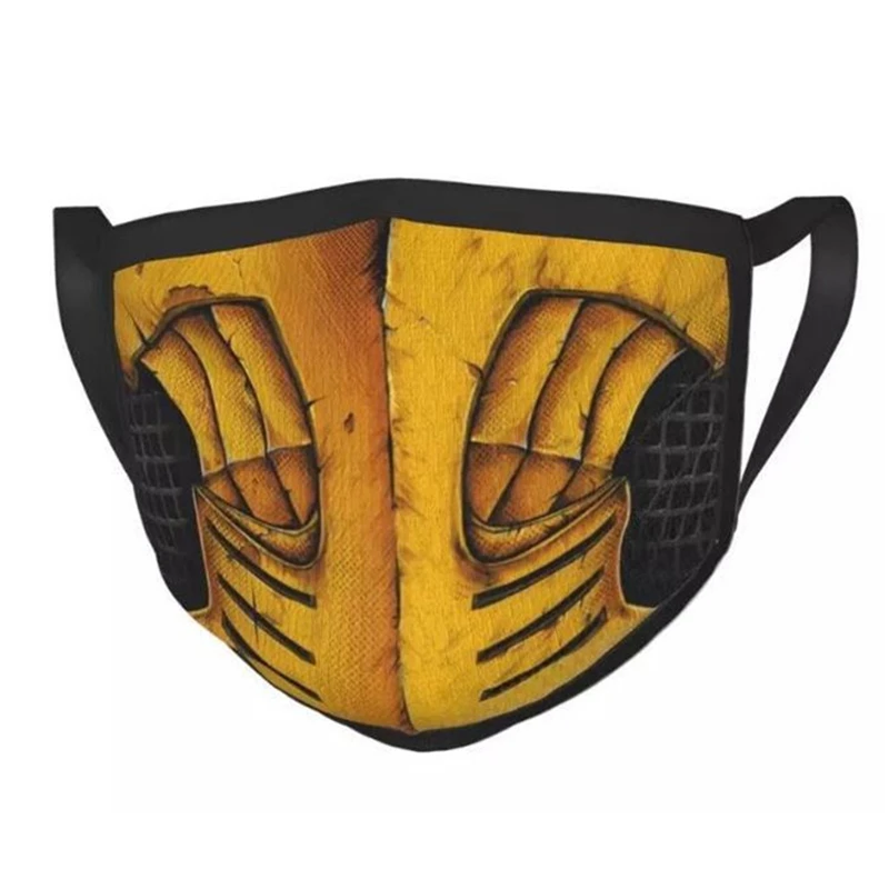 Mortal Kombat Скорпион Sub ноль дыма ниндзя игра Косплэй костюм Уход за кожей лица маска