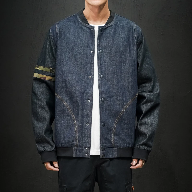 

Мужская джинсовая куртка, камуфляжная повседневная куртка составного кроя, пальто с длинным рукавом, верхняя одежда на осень, 6681