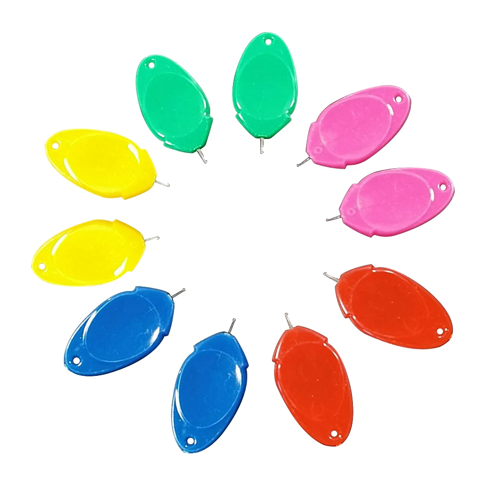 

10/20pcs Plastic Guide Needle Threader DIY Sewing Auto Needle Threader Random Color for Hand and Machine Needle Threading