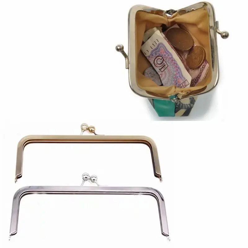 

8 inch Bag Frame Bronze plated clutch purse frame without loops,kisslock closure handbag frame