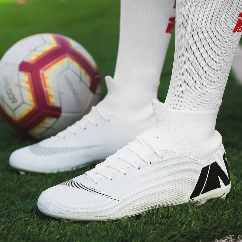 Мужские футбольные бутсы мужские высокие ботильоны профессиональные дышащие