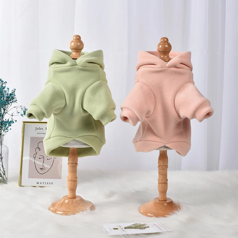 Зимняя одежда для собак Толстая теплая толстовка пальто французская бульдога