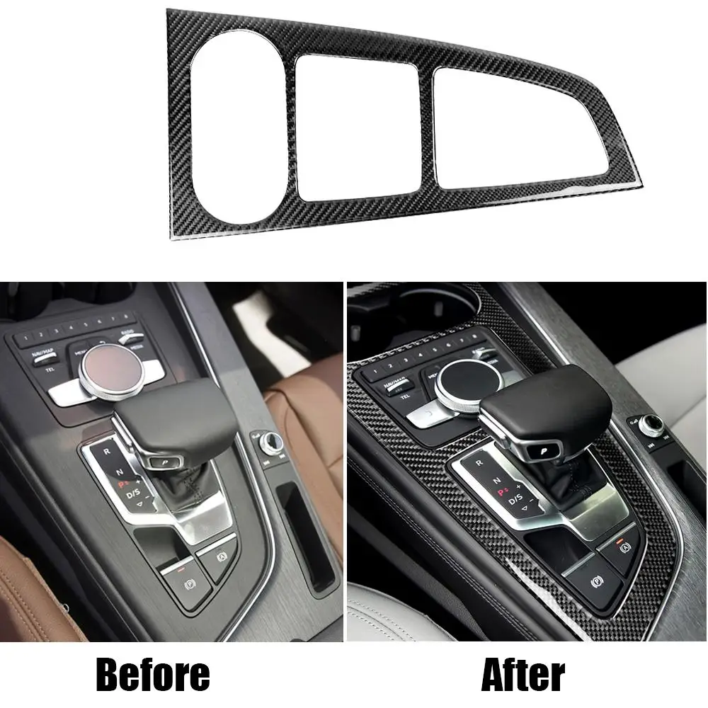 Панель управления переключением передач карбоновая Рамка для Audi A4 B9 A5 2017 2018