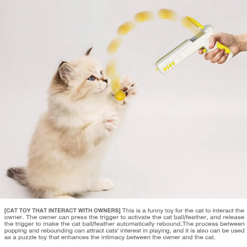 

Pet Cat Playful Rebound Feather Cat Toy