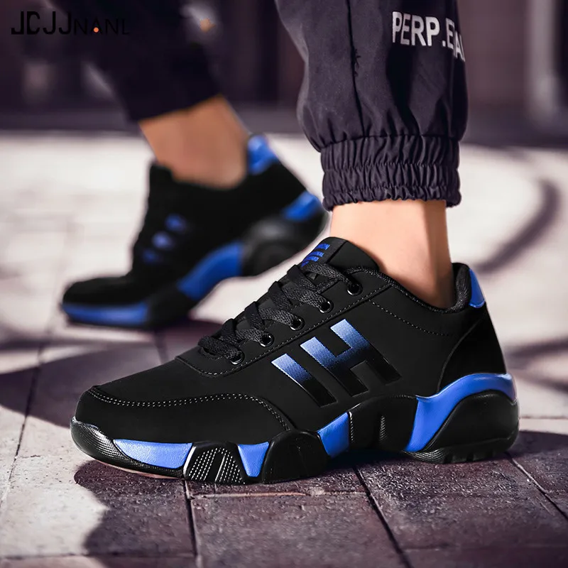 2019 осень зима новые модные теплые кожаные мужские кроссовки уличная прогулочная