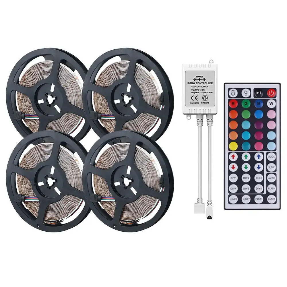 1/3/5/10/20m SMD 3528 LED Strip Light IP33 RGB Flexible Tape Ribbon Lamp with 12V Diode IR Controller Adapter | Освещение