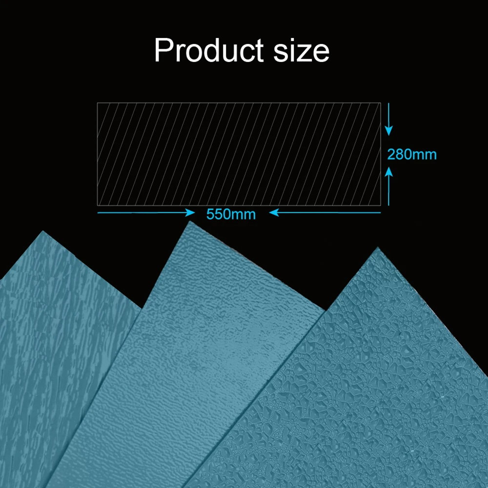 4 шт. DIY ПВХ имитация волны воды синий цвет узор здание озеро водная волна пленка