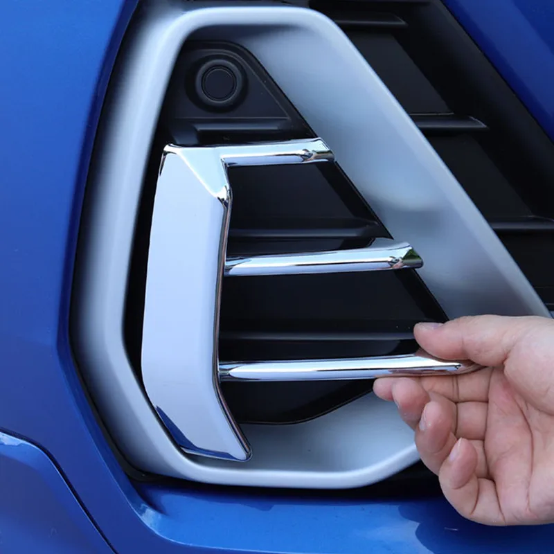 Car Styling Front Fog Lamp Frame Decoration Cover Trim Stickers 2Pcs For Audi Q3 ABS Auto Exterior Accessories Modified