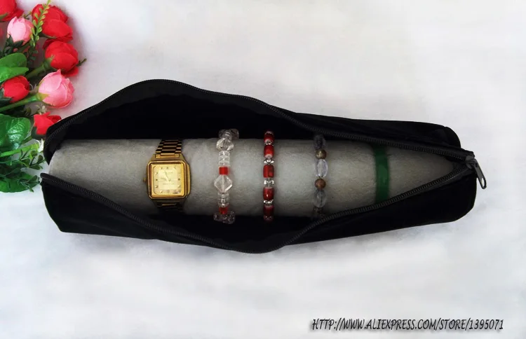 

High Quality Jewelry Storage Bag Bracelet Travel Bag Ankle Pouch Watch Portable Display Bag With Inside Bar