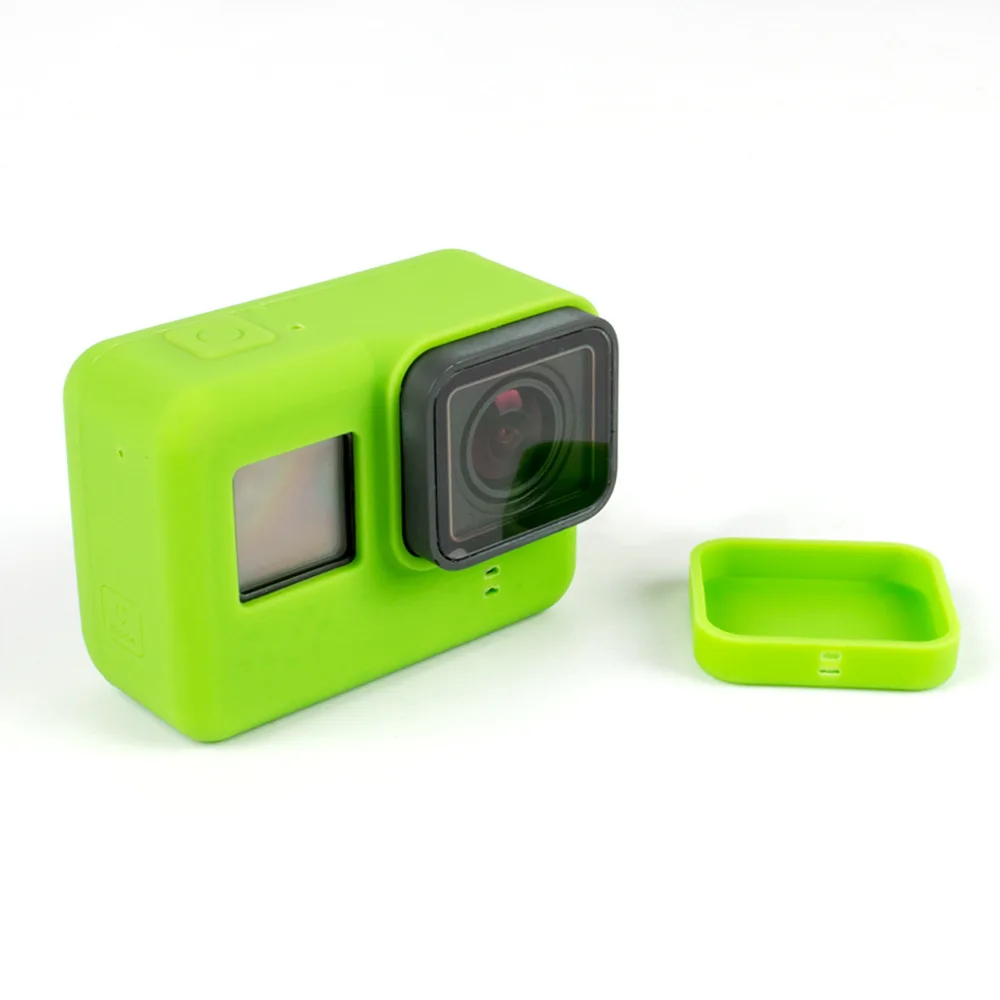 Для Go Pro аксессуары чехол для экшн камеры защитный силиконовый кожа + крышка