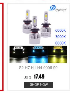 2X S2 H1 H3 H4 H7 H8 H9 H11 9005 9006 COB Del Faro 72 W фары для 8000LM светодиодный Авто ФАРИ Lampadina Della Luce di Nebbia 6500 K 24 V