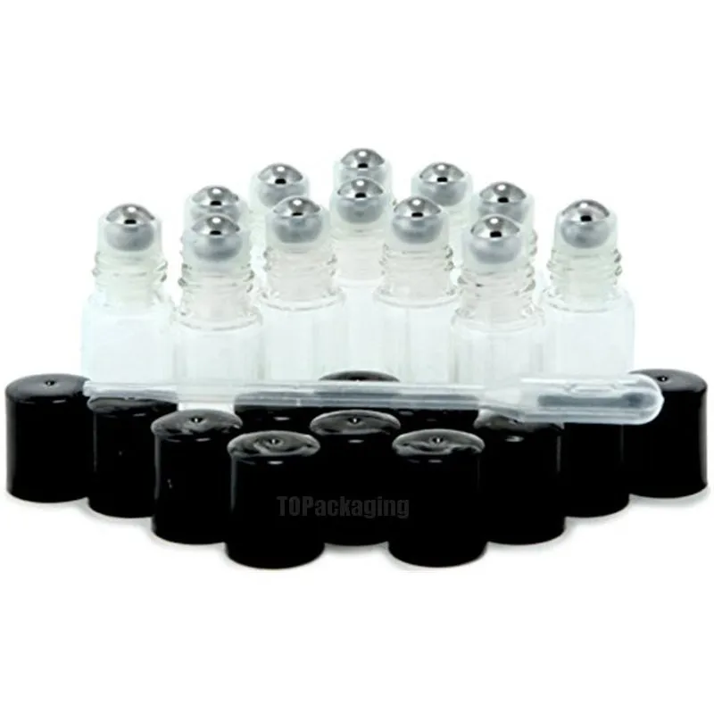 24 шт. х 3 мл флакон пустые стеклянные бутылки со стальным роликом маленький