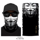 Балаклава армейская бандана анонимная маска на лицо V-образный вырез для вендетты полумаска велосипедный шейный Гетр труба Буфф шарф повязка на голову маска для бега