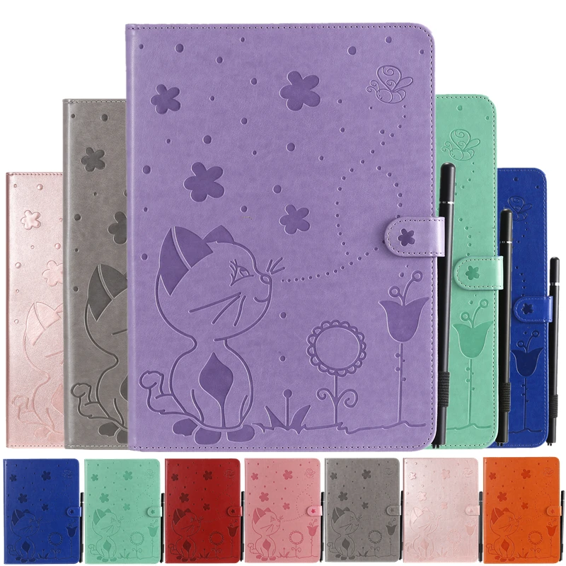 

Чехол для Samsung Tab A 2019 10,1, кожаный чехол с мультяшным тиснением для Samsung Galaxy Tab A 10,1 дюйма 2019, T510, T515, чехлы-обложки