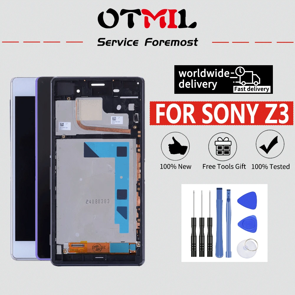 5 2 &quotбез битых пикселей ЖК дисплей для SONY Xperia Z3 D6603 D6633 D6653 L55T сенсорный экран с