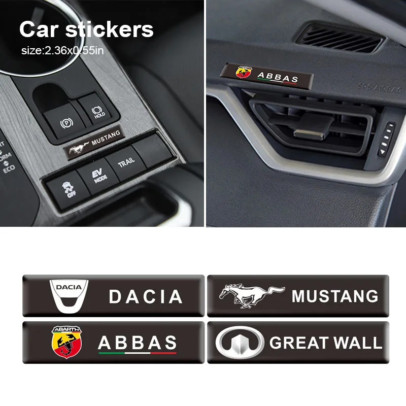 

10pcs 3d Car Stickers Interior Rectangle Stickers For SAAB 93 Android Aero Vector 900 Classic 95 9000 Gripen Car Accessories