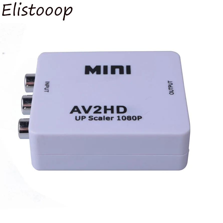 Mini RCA AV CVBS to HDMI-compatible Converter Box HD Video Adapter for HDTV TV PC DVD Xbox | Электроника