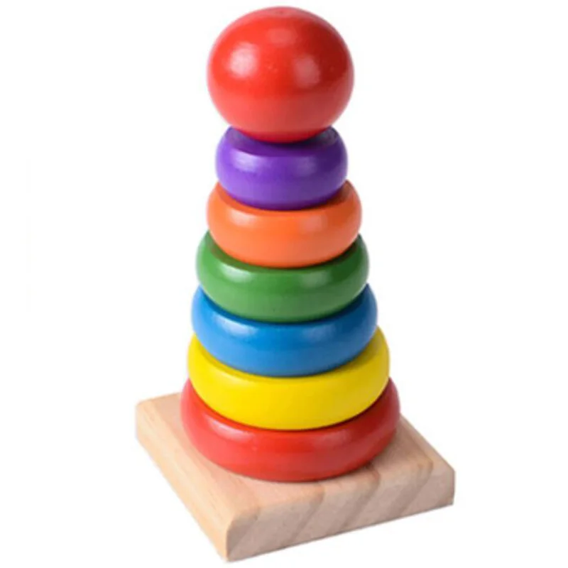 

Wooden Blocks Toys Stacking Ring Tower Blocks Montessori Learning Education Toys for Children Early Childhood Wooden Toys